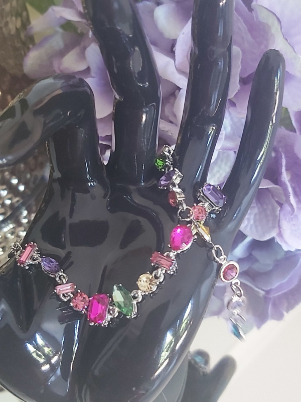 Glamorous Multicolor Cubic Zirconia Bracelet