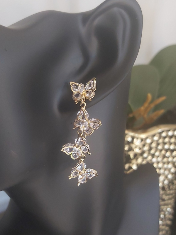 CZ Butterfly Earrings
