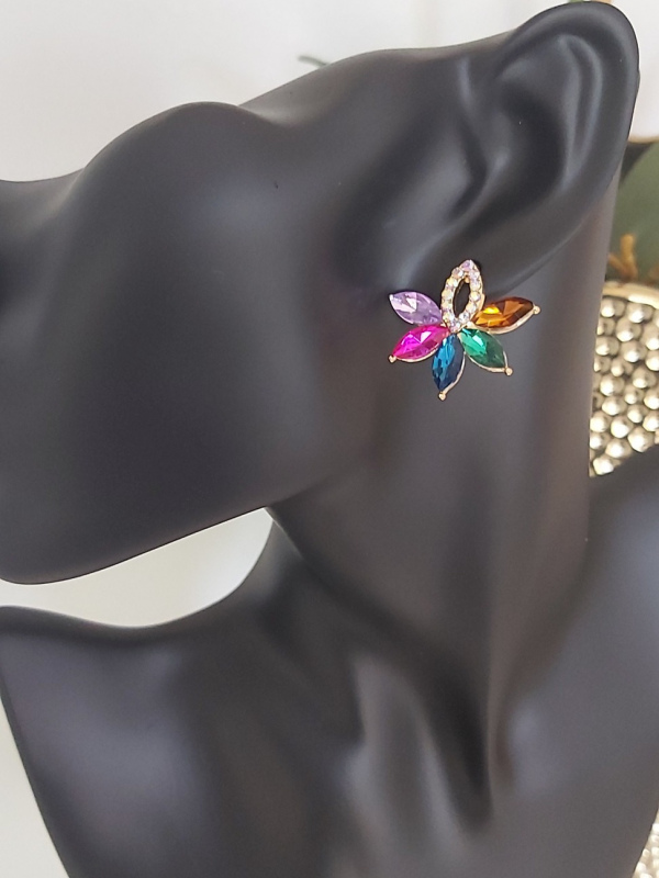 CZ Flower Earrings