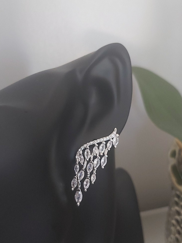 Angel Wing Design Drop Earrings